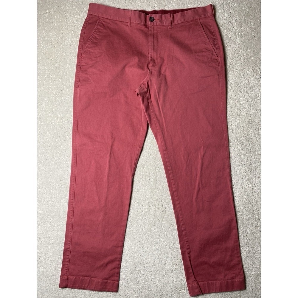 J.Crew Flex Straight Chino Pants Men's 36x32 Measured 37x30 Pink Cotton